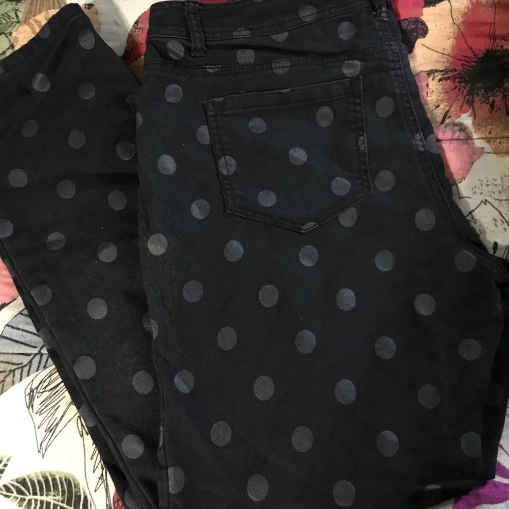 I ❤️ Ronson Black Polka Dot Skinny Jeans